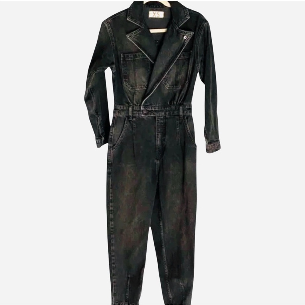 NWOT Free People We The Free Black Denim Maris - Picture 4 of 13